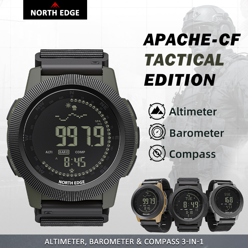 Altimeter Compass Watch - NORTH EDGE APACHE-CF Erkek Dijital Saat,
