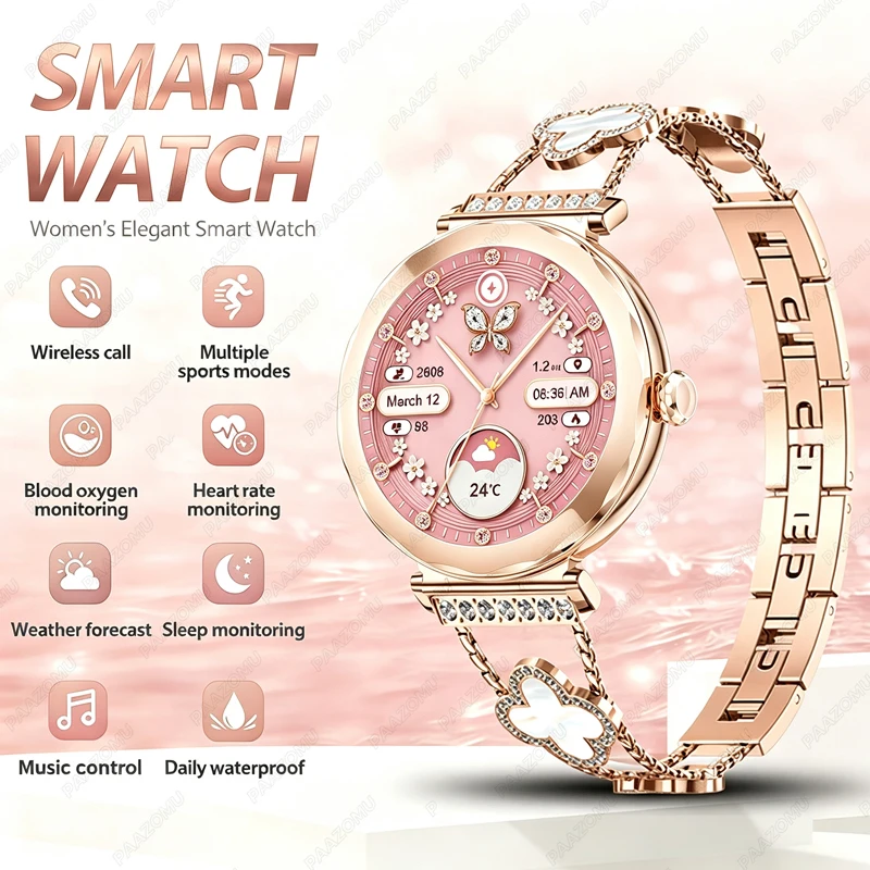 Watches Ladies Smartwatch - Gül Kurusu Renkli Kadın Akıllı Saat