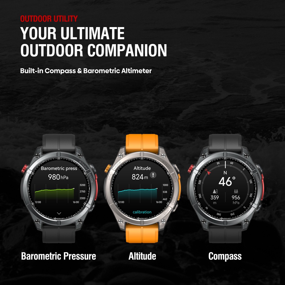YENI Zeblaze Stratos 4 GPS Akı - Altimeter Compass Watch incelemesi ve fiyatı
